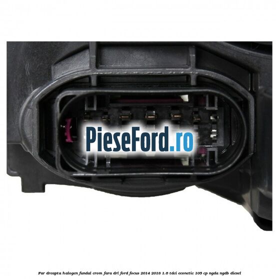 Far dreapta halogen, fundal crom fara DRL Ford Focus 2014-2018 1.6 TDCi ECOnetic 105 cp Far dreapta halogen, fundal crom fara DRL Ford Focus 2014-2018 1.6 TDCi ECOnetic 105 cp NGDA, NGDB diesel