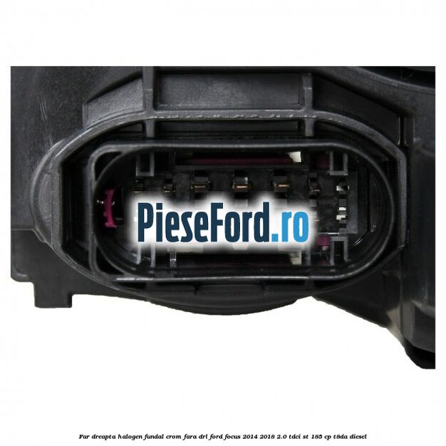 Far dreapta halogen, fundal crom fara DRL Ford Focus 2014-2018 2.0 TDCi ST 185 cp T8DA diesel