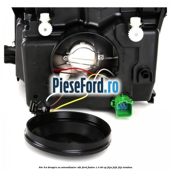 Far H4 dreapta cu semnalizator alb Ford Fusion 1.4 80 cp FXJA, FXJB, FXJC benzina