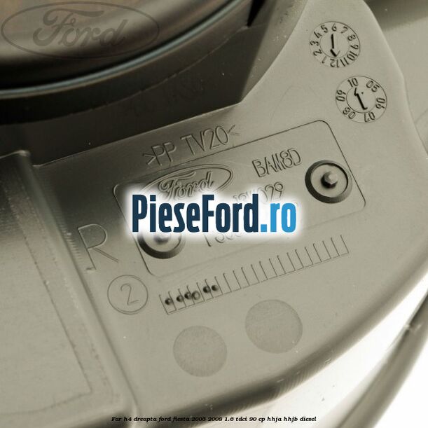 Far H4 dreapta Ford Fiesta 2005-2008 1.6 TDCi 90 cp Far H4 dreapta Ford Fiesta 2005-2008 1.6 TDCi 90 cp HHJA, HHJB diesel