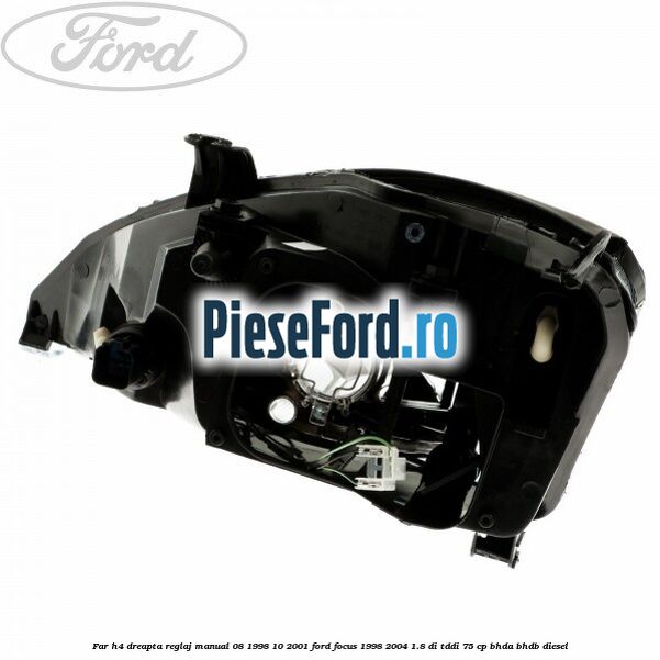 Far H4 dreapta reglaj manual 08/1998-10/2001 Ford Focus 1998-2004 1.8 DI/TDDi 75 cp BHDA, BHDB diesel