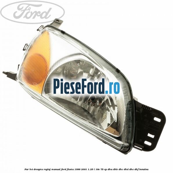 Far H4 dreapta reglaj manual Ford Fiesta 1996-2001 1.25 i 16V 75 cp DHA, DHB, DHC, DHD, DHE, DHF benzina