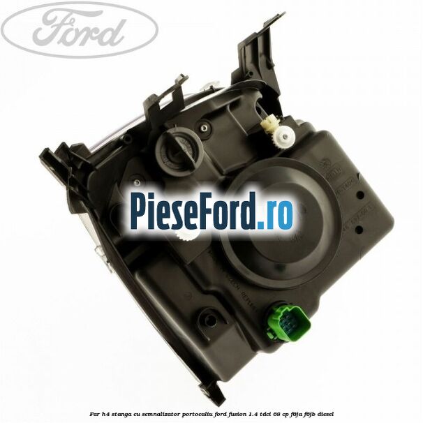 Far H4 stanga cu semnalizator portocaliu Ford Fusion 1.4 TDCi 68 cp F6JA, F6JB diesel