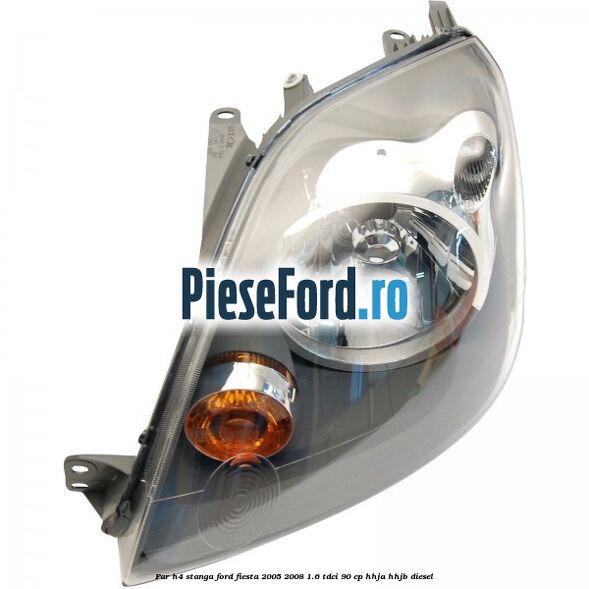 Far H4 stanga Ford Fiesta 2005-2008 1.6 TDCi 90 cp HHJA, HHJB diesel