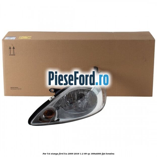 Far H4 stanga Ford Ka 2009-2016 1.2 69 cp 169A4000, FP4 benzina