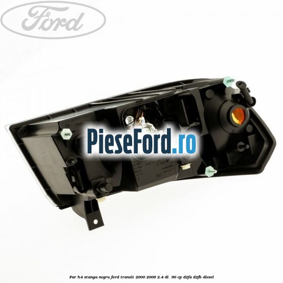 Far H4 stanga negru Ford Transit 2000-2006 2.4 DI  90 cp D2FA, D2FB diesel