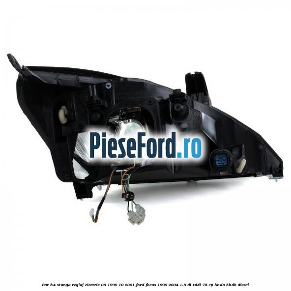 Far H4 stanga reglaj electric 08/1998-10/2001 Ford Focus 1998-2004 1.8 DI/TDDi 75 cp BHDA, BHDB diesel