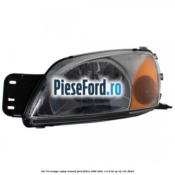 Far H4 stanga reglaj manual Ford Fiesta 1996-2001 1.8 D 60 cp RTJ, RTK diesel