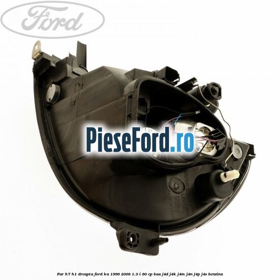 Far H7/H1 dreapta Ford Ka 1996-2008 1.3 i 60 cp BAA, J4D, J4K, J4M, J4N, J4P, J4S benzina