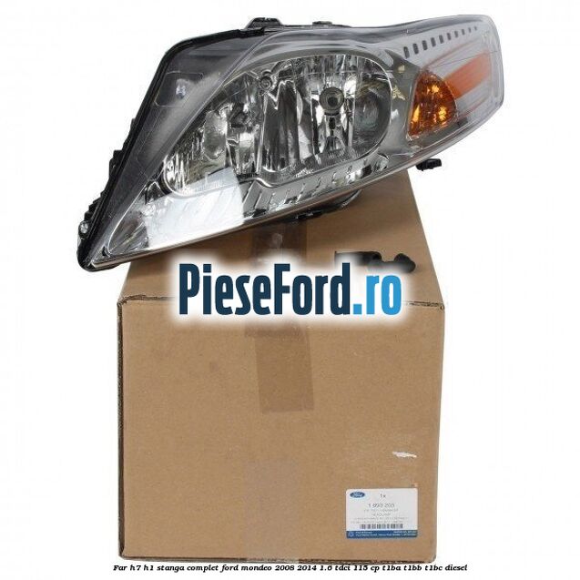 Far H7/H1 stanga complet Ford Mondeo 2008-2014 1.6 TDCi 115 cp T1BA, T1BB, T1BC diesel