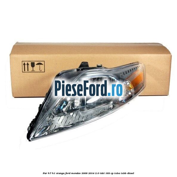 Far H7/H1 stanga Ford Mondeo 2008-2014 2.0 TDCi 163 cp TXBA, TXBB diesel