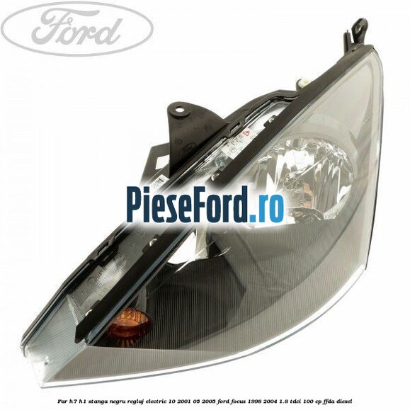 Far H7/H1 stanga negru reglaj electric 10/2001-05/2005 Ford Focus 1998-2004 1.8 TDCi 100 cp FFDA diesel