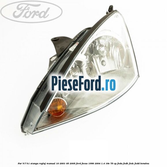 Far H7/H1 stanga reglaj manual 10/2001-05/2005 Ford Focus 1998-2004 1.4 16V 75 cp FXDA, FXDB, FXDC, FXDD benzina