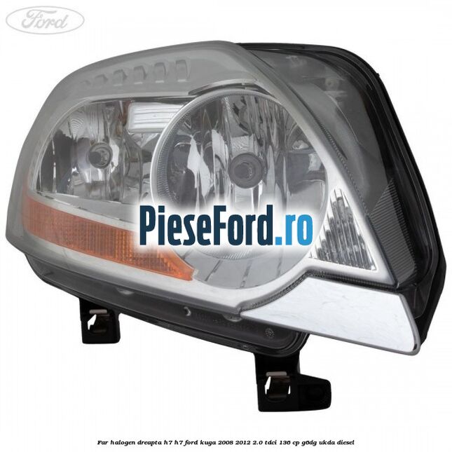 Far halogen dreapta H7/H7 Ford Kuga 2008-2012 2.0 TDCi 136 cp G6DG, UKDA diesel