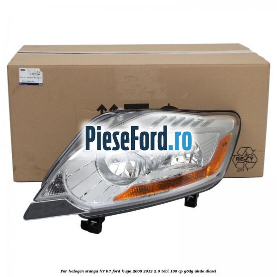 Far halogen stanga H7/H7 Ford Kuga 2008-2012 2.0 TDCi 136 cp G6DG, UKDA diesel
