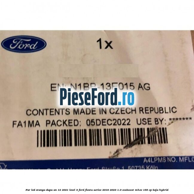 Far led stanga dupa an 12/2021 level 3 Ford Fiesta Active 2018-2023 1.0 EcoBoost mHEV 155 cp BZJA Hybrid