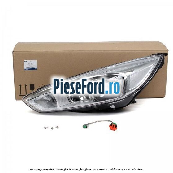 Far stanga adaptiv Bi-Xenon, fundal crom Ford Focus 2014-2018 2.0 TDCi 150 cp Far stanga adaptiv Bi-Xenon, fundal crom Ford Focus 2014-2018 2.0 TDCi 150 cp T7DA, T7DB diesel