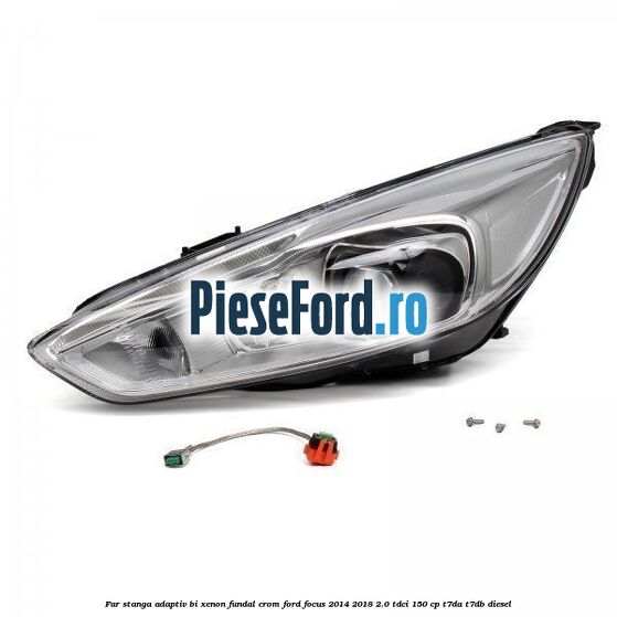 Far stanga adaptiv Bi-Xenon, fundal crom Ford Focus 2014-2018 2.0 TDCi 150 cp Far stanga adaptiv Bi-Xenon, fundal crom Ford Focus 2014-2018 2.0 TDCi 150 cp T7DA, T7DB diesel