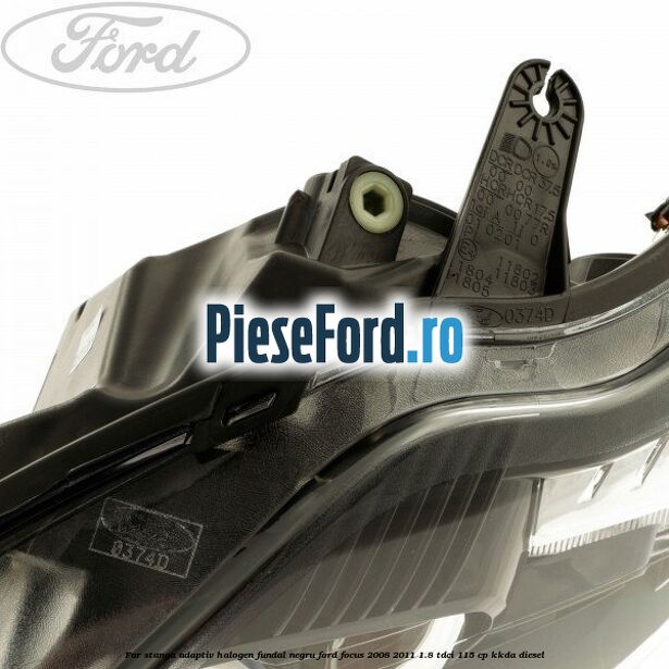 Far stanga adaptiv halogen fundal negru Ford Focus 2008-2011 1.8 TDCi 115 cp KKDA diesel