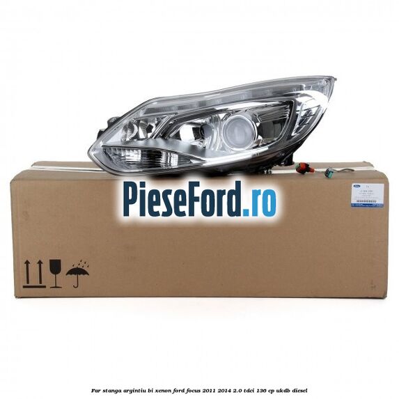 Far stanga argintiu bi xenon Ford Focus 2011-2014 2.0 TDCi 136 cp UKDB diesel