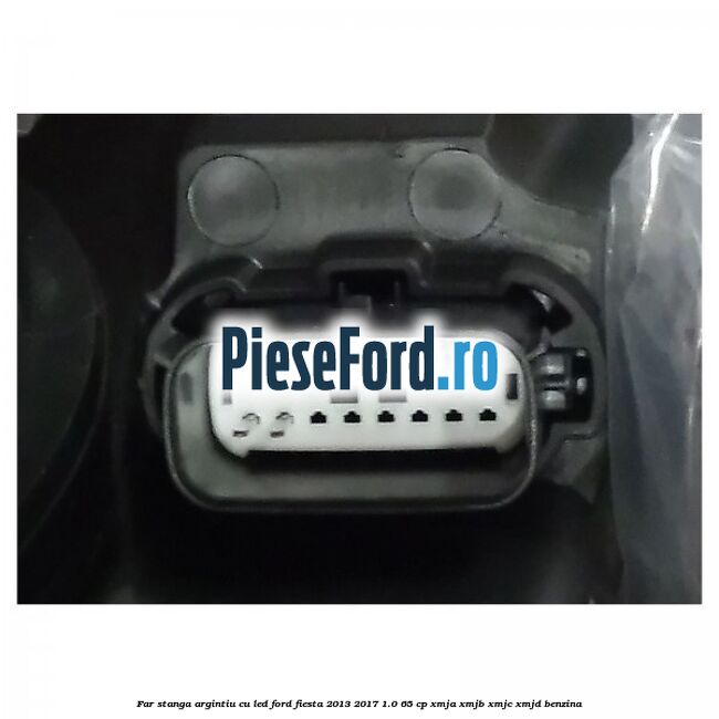 Far stanga argintiu cu led Ford Fiesta 2013-2017 1.0 65 cp XMJA, XMJB, XMJC, XMJD benzina