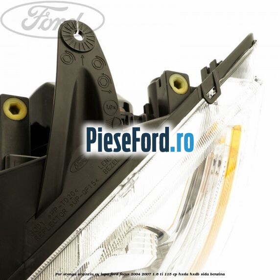 Far stanga argintiu cu lupa Ford Focus 2004-2007 1.6 Ti 115 cp Far stanga argintiu cu lupa Ford Focus 2004-2007 1.6 Ti 115 cp HXDA, HXDB, SIDA benzina