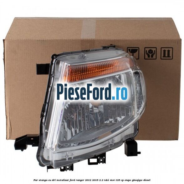 Far stanga cu DRL metalizat Ford Ranger 2012-2015 2.2 TDCi 4x4 125 cp ENQW, GBVAJQW diesel