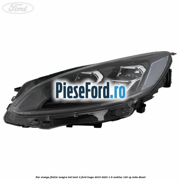 Far stanga finitie neagra LED level 3 Ford Kuga 2019-2023 1.5 EcoBlue 120 cp ZTDA diesel