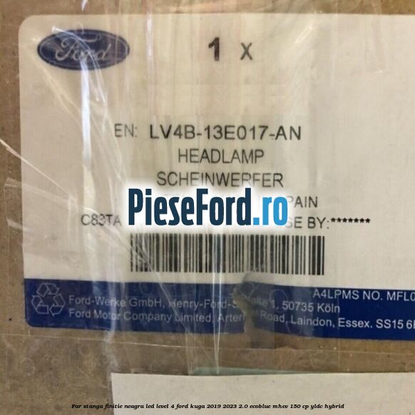 Far stanga finitie neagra LED level 4 Ford Kuga 2019-2023 2.0 EcoBlue mHEV 150 cp YLDC hybrid