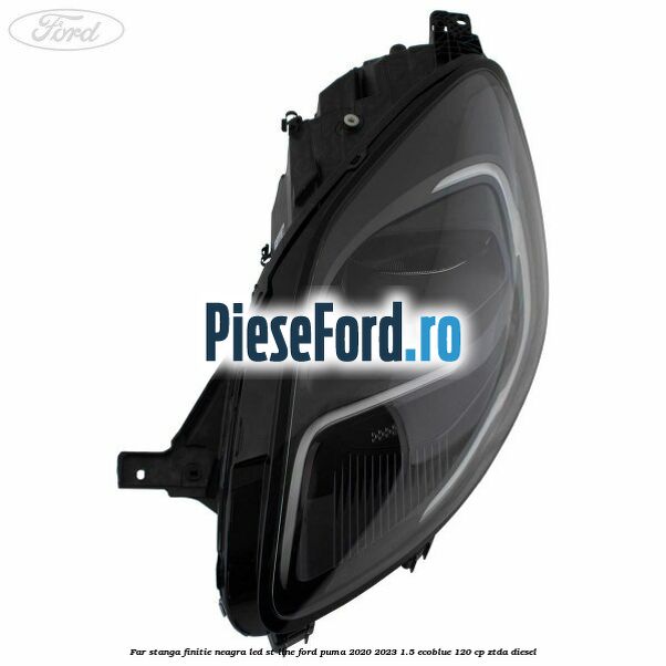 Far stanga finitie neagra LED ST line Ford Puma 2020-2023 1.5 EcoBlue 120 cp ZTDA diesel