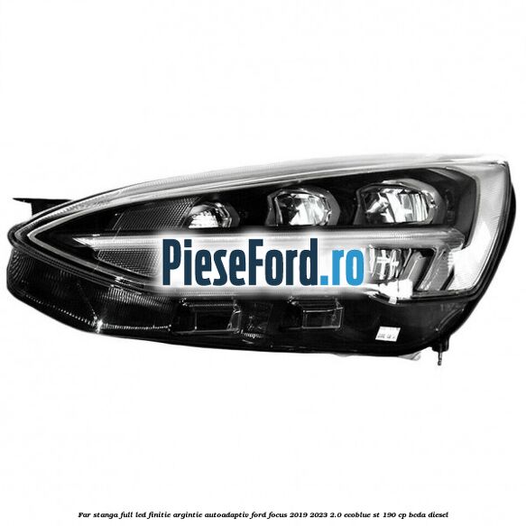 Far stanga full LED finitie argintie autoadaptiv Ford Focus 2019-2023 2.0 EcoBlue ST 190 cp BCDA diesel