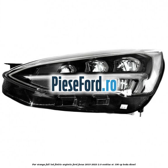 Far stanga full LED finitie argintie Ford Focus 2019-2023 2.0 EcoBlue ST 190 cp BCDA diesel
