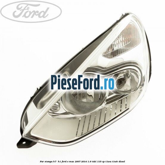 Far stanga H7/ H1 Ford S-Max 2007-2014 1.6 TDCi 115 cp