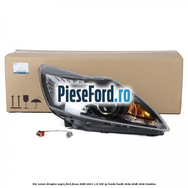 Far Xenon dreapta negru Ford Focus 2008-2011 1.6 100 cp Far Xenon dreapta negru Ford Focus 2008-2011 1.6 100 cp HWDA, HWDB, SHDA, SHDB, SHDC benzina