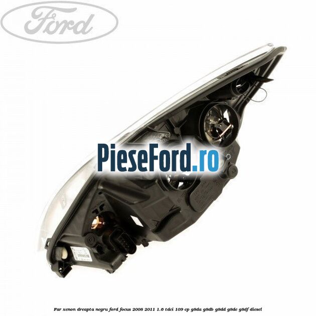 Far Xenon dreapta negru Ford Focus 2008-2011 1.6 TDCi 109 cp Far Xenon dreapta negru Ford Focus 2008-2011 1.6 TDCi 109 cp G8DA, G8DB, G8DD, G8DE, G8DF diesel