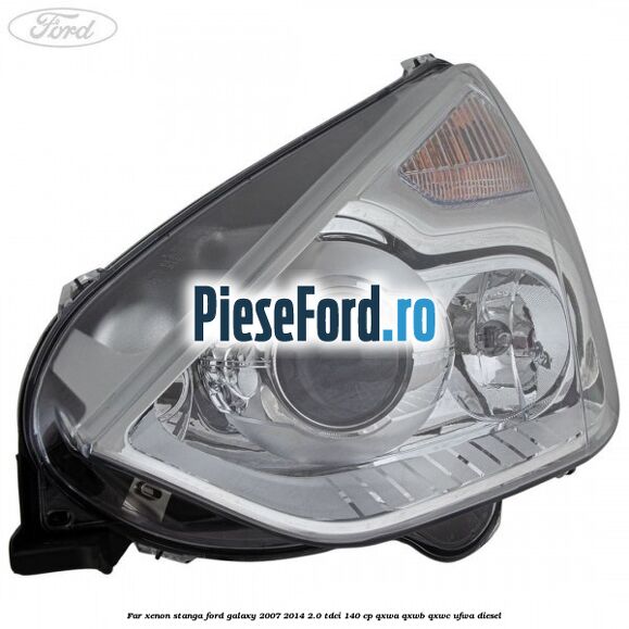 Far xenon stanga Ford Galaxy 2007-2014 2.0 TDCi 140 cp QXWA, QXWB, QXWC, UFWA diesel