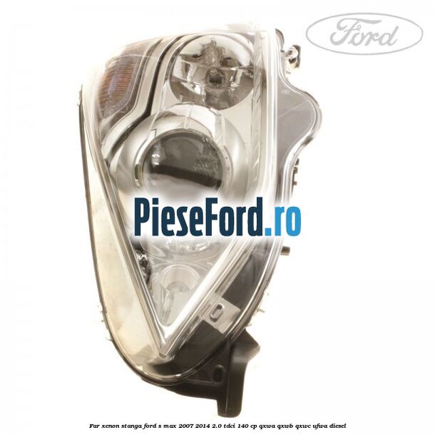 Far xenon stanga Ford S-Max 2007-2014 2.0 TDCi 140 cp QXWA, QXWB, QXWC, UFWA diesel