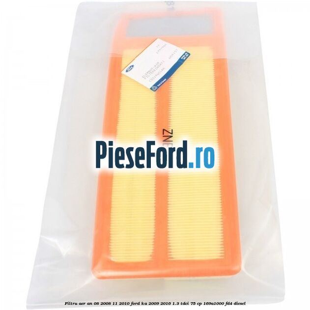 Filtru aer an 08/2008-11/2010 Ford Ka 2009-2016 1.3 TDCi 75 cp 169A1000, FD4 diesel