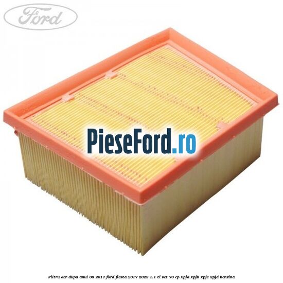 Filtru aer dupa anul 05/2017 Ford Fiesta 2017-2023 1.1 Ti-VCT 70 cp XPJA, XPJB, XPJC, XPJD benzina