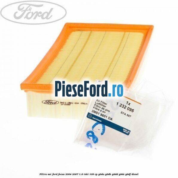 Filtru aer Ford Focus 2004-2007 1.6 TDCi 109 cp Filtru aer Ford Focus 2004-2007 1.6 TDCi 109 cp G8DA, G8DB, G8DD, G8DE, G8DF diesel