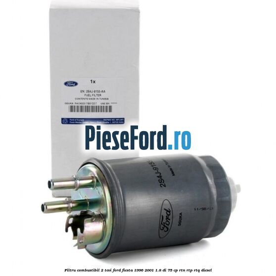 Filtru combustibil 2 tevi Ford Fiesta 1996-2001 1.8 DI 75 cp RTN, RTP, RTQ diesel