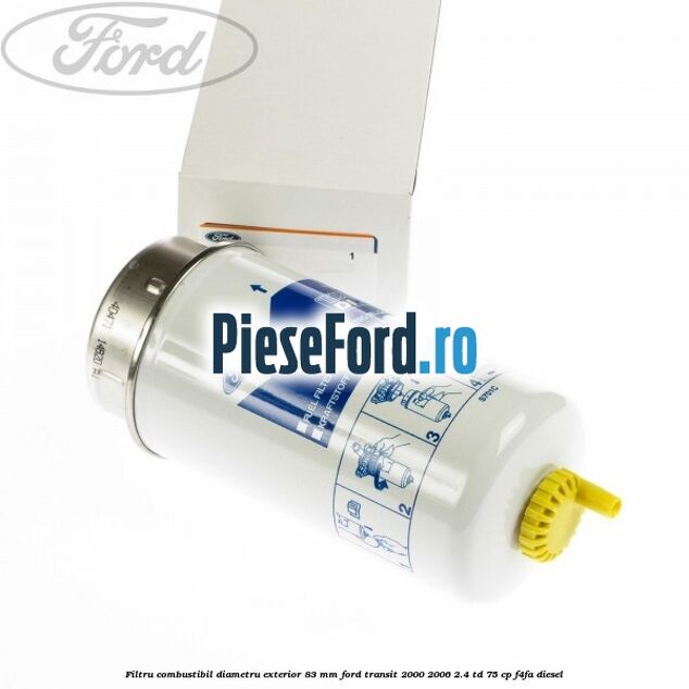 Filtru combustibil diametru exterior 83 mm Ford Transit 2000-2006 2.4 TD 75 cp F4FA diesel