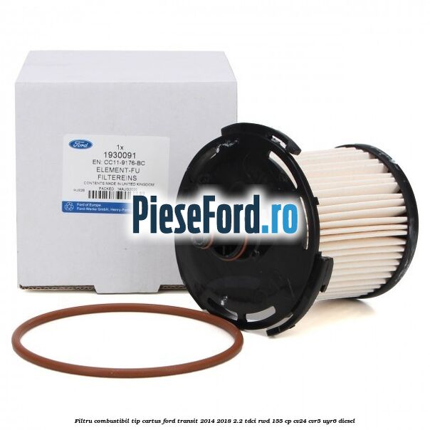 Filtru combustibil tip cartus Ford Transit 2014-2018 2.2 TDCi RWD 155 cp Filtru combustibil tip cartus Ford Transit 2014-2018 2.2 TDCi RWD 155 cp CV24, CVR5, UYR6 diesel