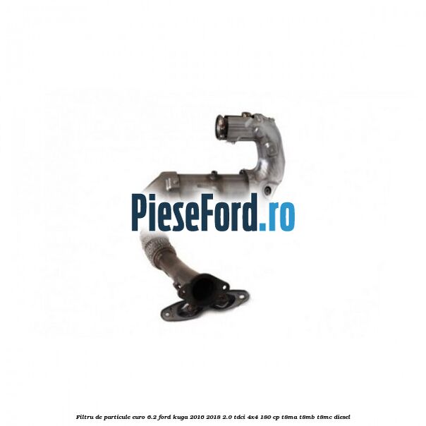 Filtru de particule Euro 6.2 Ford Kuga 2016-2018 2.0 TDCi 4x4 180 cp T8MA, T8MB, T8MC diesel