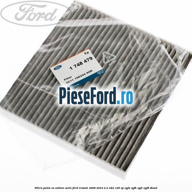 Filtru polen cu carbon activ Ford Transit 2006-2014 2.2 TDCi 125 cp CYFA, CYFB, CYFC, CYFD diesel