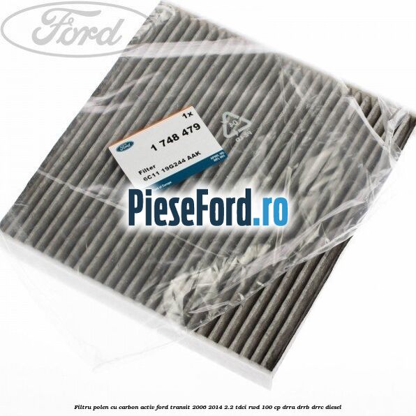 Filtru polen cu carbon activ Ford Transit 2006-2014 2.2 TDCi RWD 100 cp DRRA, DRRB, DRRC diesel