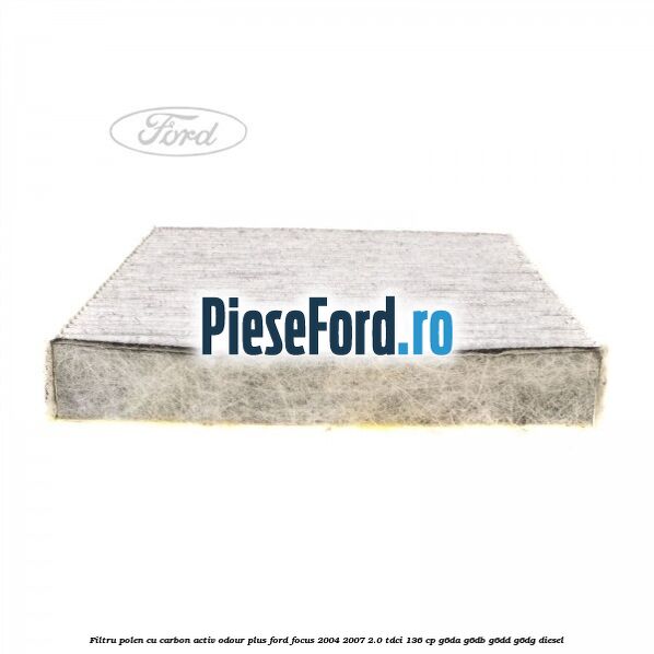 Filtru polen cu carbon activ Odour Plus Ford Focus 2004-2007 2.0 TDCi 136 cp Filtru polen cu carbon activ Odour Plus Ford Focus 2004-2007 2.0 TDCi 136 cp G6DA, G6DB, G6DD, G6DG diesel