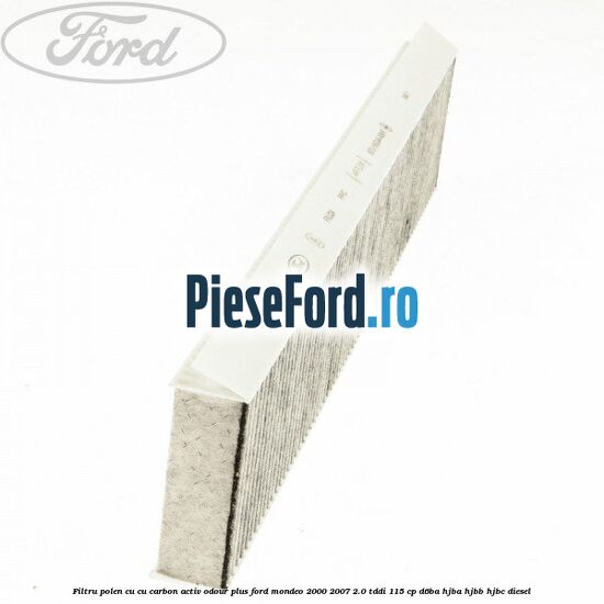Filtru polen cu cu carbon activ Odour Plus Ford Mondeo 2000-2007 2.0 TDDI 115 cp D6BA, HJBA, HJBB, HJBC diesel