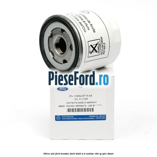 Filtru ulei Ford Mondeo 2019-2023 2.0 EcoBlue 150 cp YLCC diesel