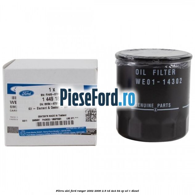 Filtru ulei Ford Ranger 2002-2006 2.5 TD 4x4 84 cp WL-T diesel